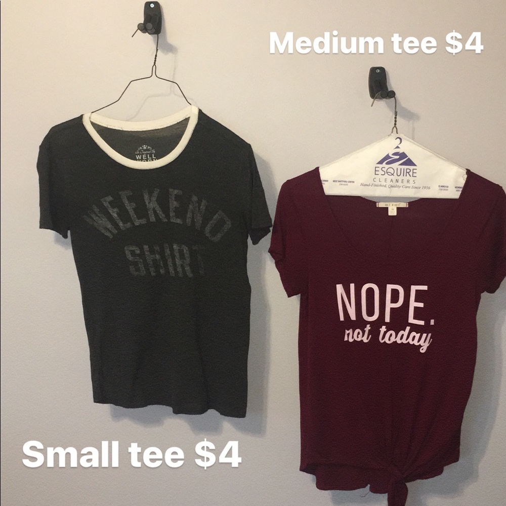 2 medium tees
